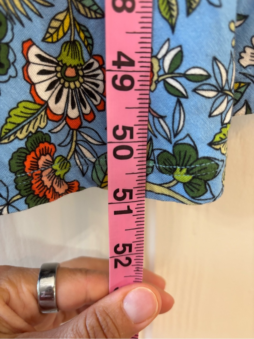 Boden Bias Cut Jersey Midi Dress Blue Lemon Strawberry Multi Citrus Vine 6P - Picture 7 of 10